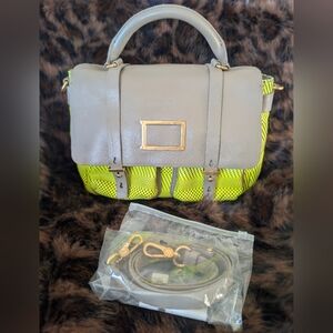 Marc By Marc Jacobs Beige and Neon Yellow Crossbody Bag